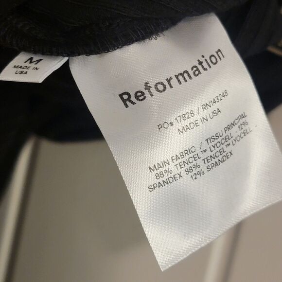 Reformation Kassia Ribbed Tie Waist Panys - Picture 5 of 5